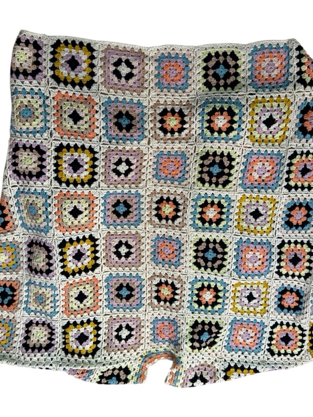 By Together  Crochet Granny Square Cardigan Pastel Multicolor One Size New - Picture 2 of 5